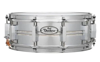 Pearl Duoluxe Snare Drum - 14" X 5" - Dual Beaded Chrome Brass W/Inlay