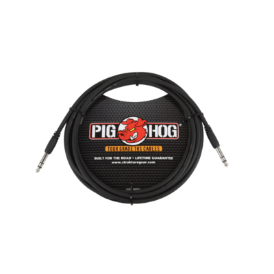 Pig Hog Cable – 1/4″ TRS, - 1/4" TRS  -  10 FOOT