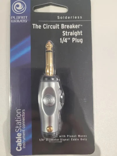 D'addario Planet Waves 1/4" Circuit Breaker plug - Straight