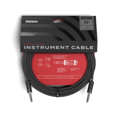 D'Addario Planet Waves American Stage Cable 15' Kill Switch Instrument  AMSK-15