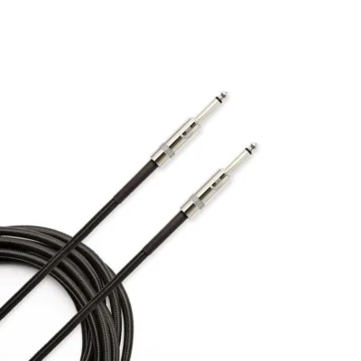 D'Addario Custom Series Braided Instrument Cable, Black, 10'