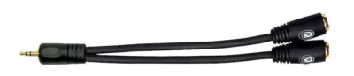 D'Addario 1/8 Inch Male Stereo to Dual 1/8 Inch Female Stereo Adaptor