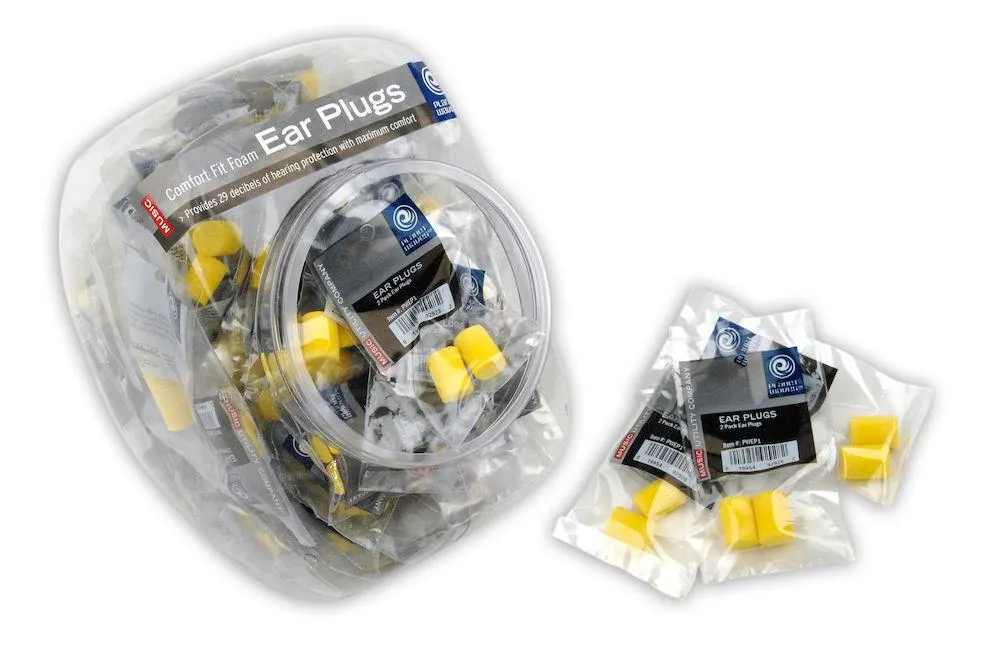 D'Addario Comfort Fit Foam Ear Plugs, 100 Pair in Fishbowl Display