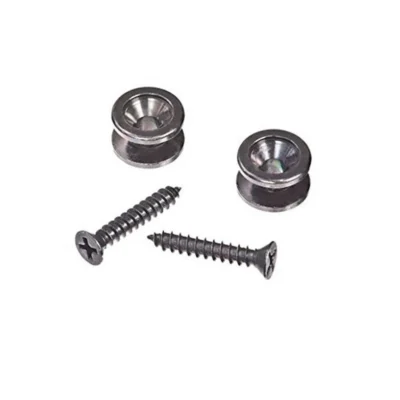 D'addario  Planet Waves Solid Brass End Pins - Black (Pair)