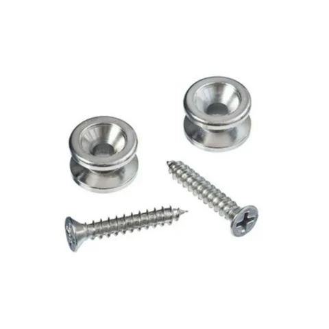 D'addario Planet Waves Solid Brass End Pins - Chrome (Pair)