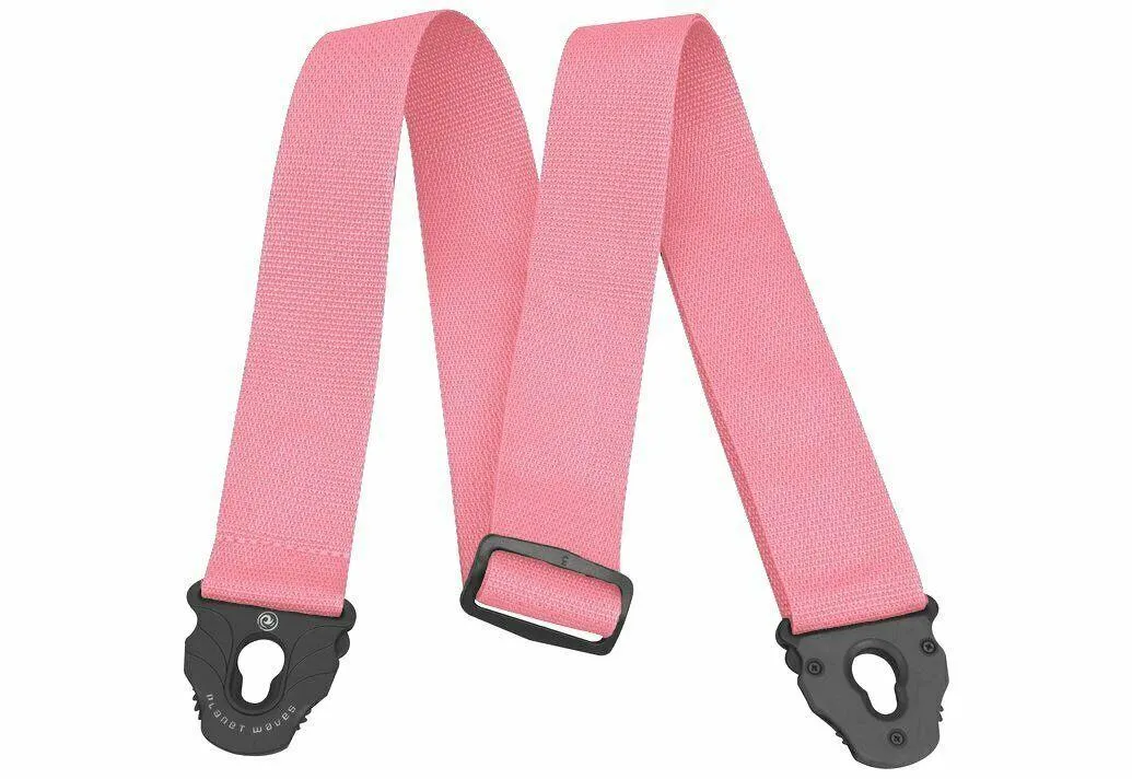 Planet Waves Planet Lock Locking Nylon Guitar Strap Pink PWSPL206
