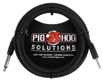 Pig Hog 10ft 3.5mm TRS to 1/4 Mono Cable