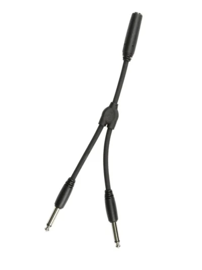 Pig Hog 6″ Y Cable, Mono 1/4″(M)-Dual Mono 1/4″(F)