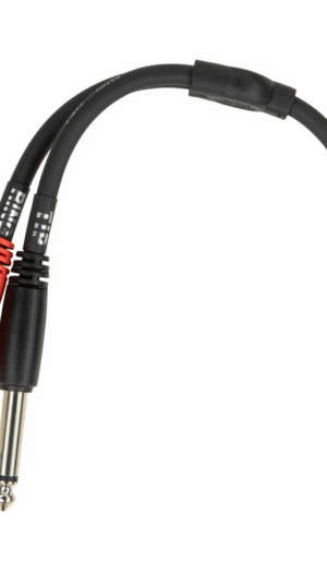 Pig Hog 6 Inch Y Cable Stereo 1/4 ( M )-Dual Mono 1/4 ( M )
