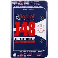 Radial J48 1-channel Active 48v Phantom Power Direct Box