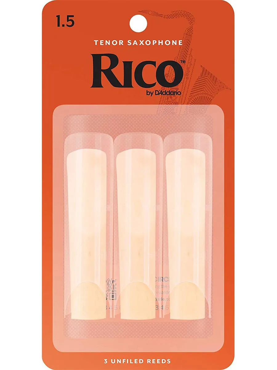 3 Reeds Rico Tenor Saxophone Reeds Strength 1.5 , RAK0315
