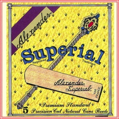 Alexander Reeds Superial Bb Clarinet Reed  Strength 2 Box of 5