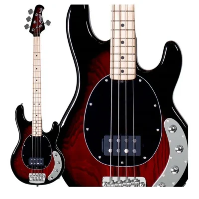 Sterling by Music Man Ray34 Active Electric Bass Ruby Red Burst Finish