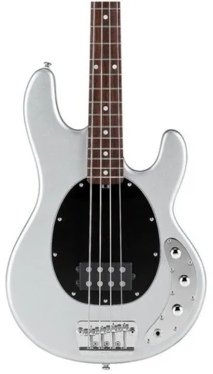 Sterling by Music Man RAY34CA Classic Electric Bass Guitar Silver Metallic SALE