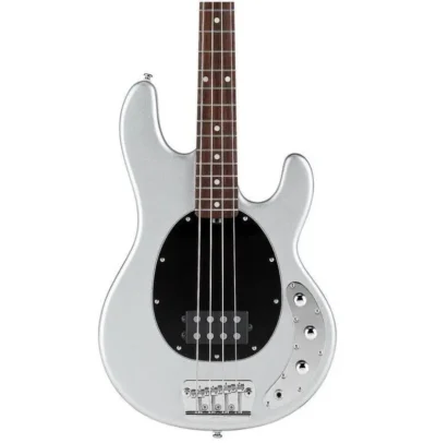Sterling by Music Man RAY34CA Classic Electric Bass Guitar Silver Metallic
