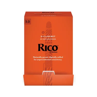 Rico by D'Addario Bb Clarinet Reeds, Strength 3.0, 50-pack