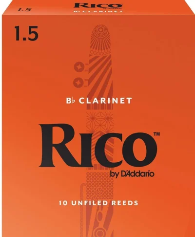 Rico Bb Clarinet 10 x Reeds, Strength 1.5 ( 1 1/2 ) 10-pack RCA1015 by D'addario