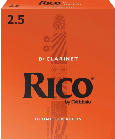 Rico Bb Clarinet 10 x Reeds, Strength 2.5 ( 2 1/2  )10-pack by D'addario
