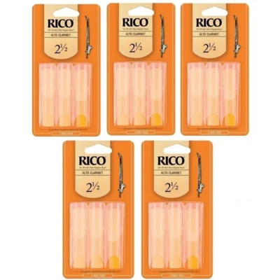 15 x Reeds Rico Alto Clarinet Reeds Strength 2.5, 5-Packs ( Alto-clarinet )