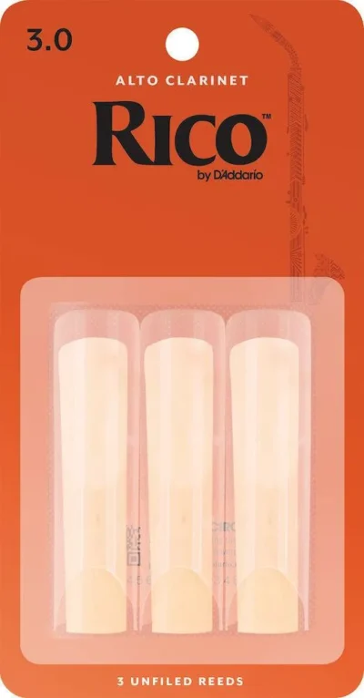Rico by D'Addario Alto Clarinet Reeds, Strength 3, 3 Pack