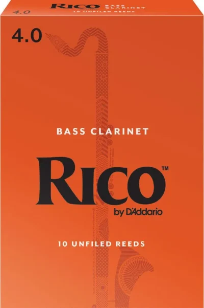Rico by D'Addario Bass Clarinet Reeds, Strength 4, 10 Pack