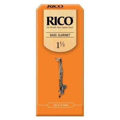 Rico Bass Clarinet 25 x Reeds, Strength 1.5 ( 1 1/2 ) 25-pack  REA2515