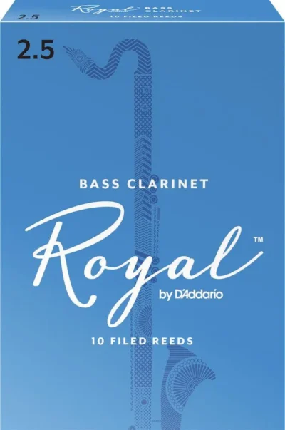 Royal by D'Addario Bass Clarinet Reeds, Strength 2.5, 10 Pack