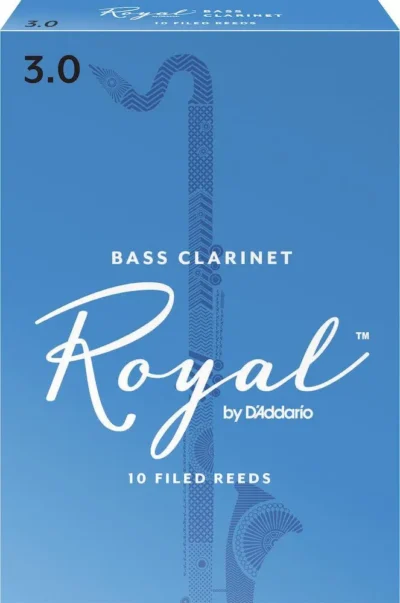 Royal by D'Addario Bass Clarinet Reeds, Strength 3, 10 Pack