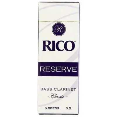 Rico Reserve Classic Bass Clarinet Reeds, Strength 3.5, 5-pack