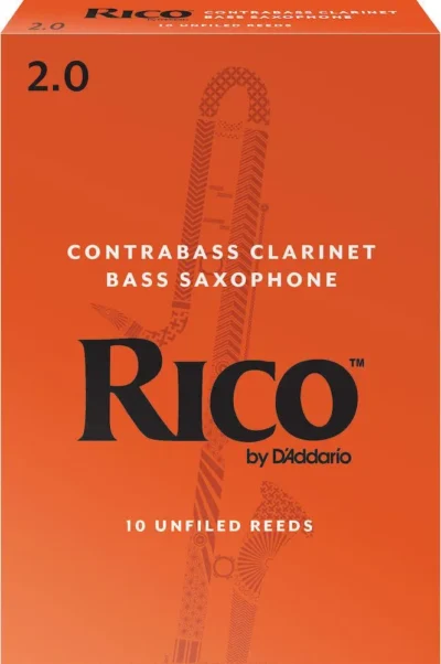 Rico Contrabass Clarinet / Bass Saxophone Reeds, Strength 2 -  10-pack