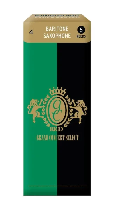 Rico Grand Concert Select Baritone Sax Reeds, Strength 4.0, 5-pack