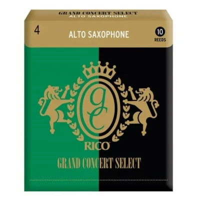 Rico Grand Concert Select Alto Sax Reeds, Strength 4.0, 10-pack
