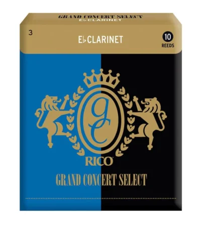 Rico Grand Concert Select , Eb Clarinet Reeds, Strength 3.0, 10-pack