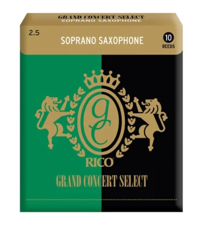 Rico Grand Concert Select Soprano Sax Reeds, Strength 2.5, 10-pack
