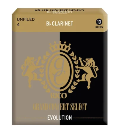 Rico Grand Concert Select Evolution Bb Clarinet Reeds, Strength 4.0, 10 Pack