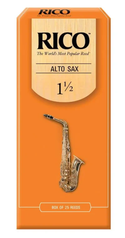 Rico by D'Addario Alto Sax Reeds, Strength 1.5, 25-pack