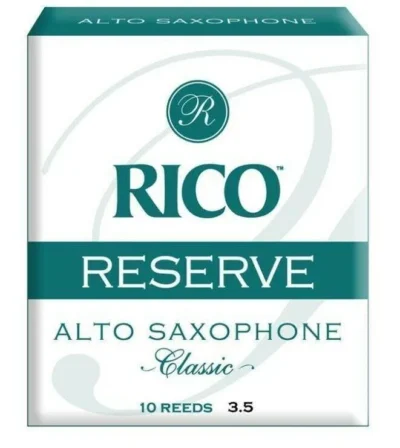 Rico Reserve Classic Alto Saxophone Reeds, Strength 3.5 10-pack
