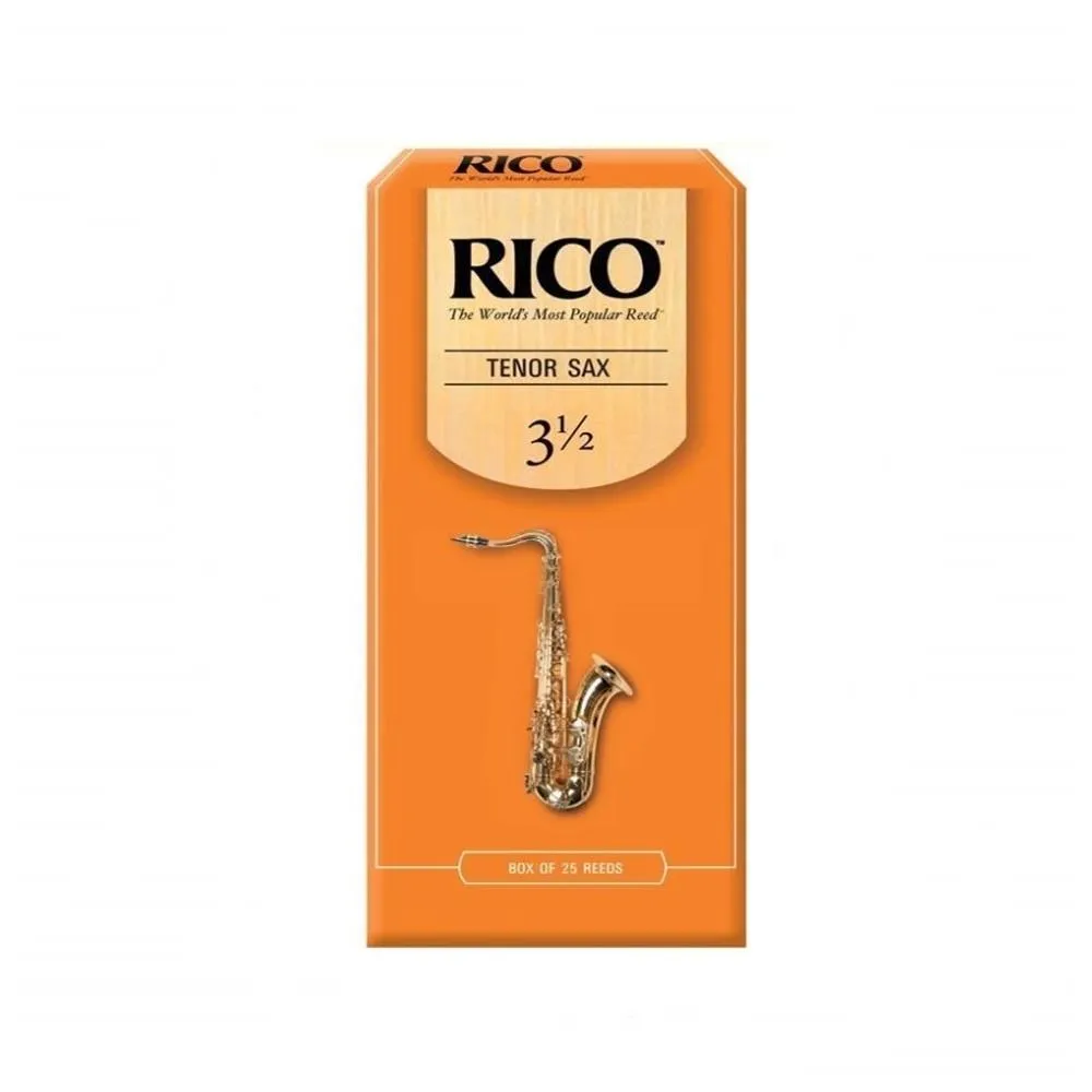 Rico Tenor Saxophone Reeds, 25 Pack Strength 3 1/2 RKA2535 No. 3.5