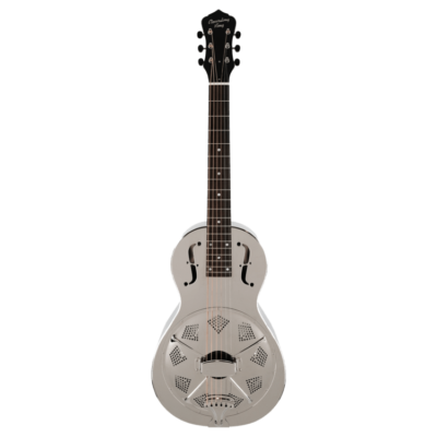 Recording King Nickel Parlor Resonator   Guitar - Bell Brass Body