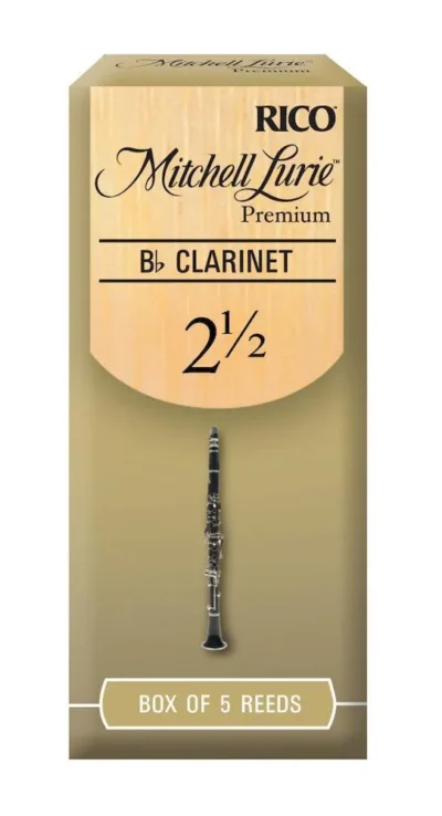 Mitchell Lurie Premium Bb Clarinet Reeds, Strength 2.5, 5 Pack