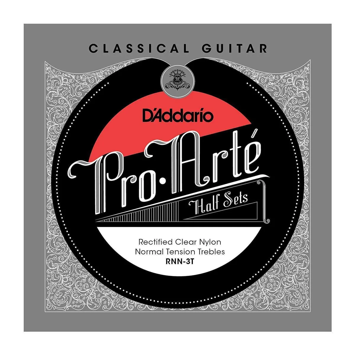 D'Addario RNN-3T Pro-Arte Rectified Clear Nylon Classical Guitar Half Set Treble