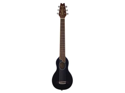Washburn RO10SBK-A-U Rover Travel Series Guitar, Black