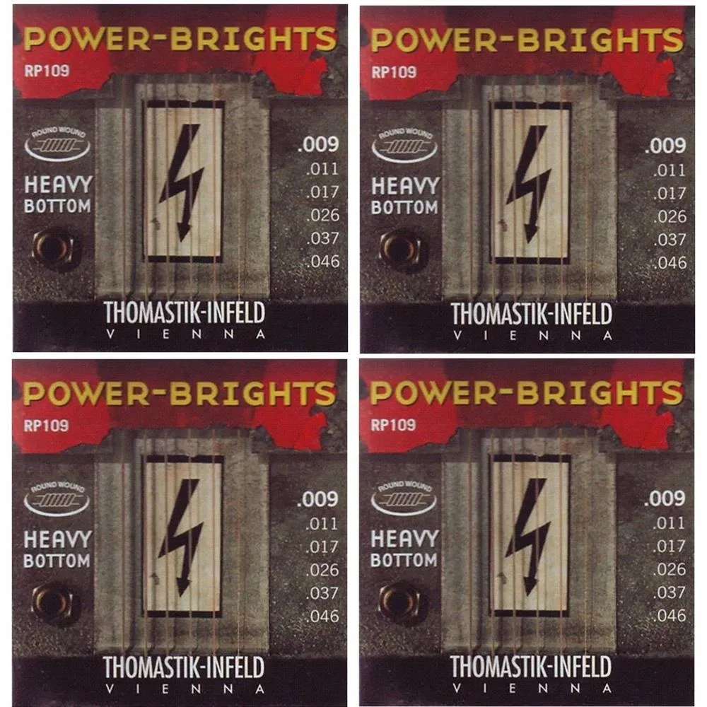 Thomastik-Infeld Power-Brights Electric Guitar Strings 9-46 - 4 Sets