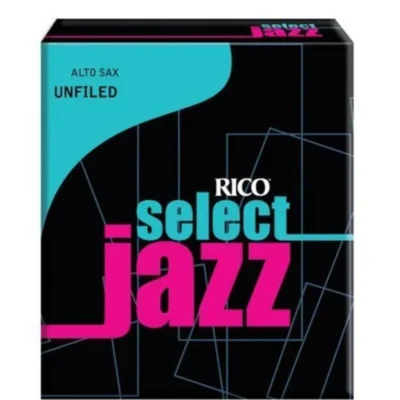 D'addario Rico Select Jazz Alto Sax Reeds, Unfiled, Strength 4 hard , 10-pack