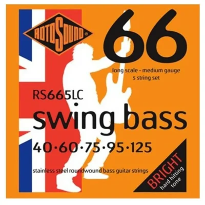 Rotosound RS665LC 5-String Stainless Steel Bass Guitar Strings 40 - 125