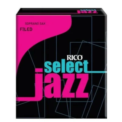 D'addario Rico Select Jazz Soprano Sax Reeds, Filed Strength 4 Hard 10-pack