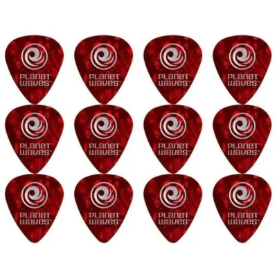 Planet Waves Standard Guitar Picks Red Pearl 1.25 mm , 12 Picks