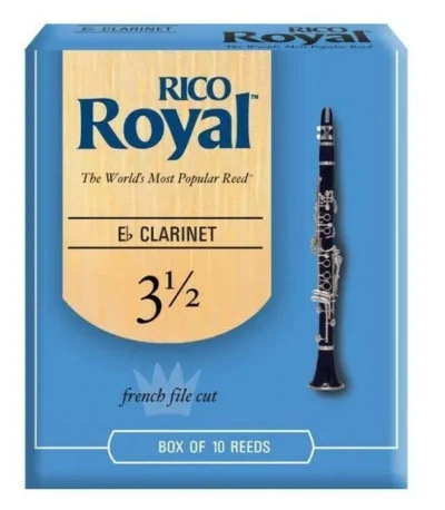 Rico Royal Eb Clarinet Reeds, Strength 3.5,  ( E flat ) RBB1035 10 Reeds