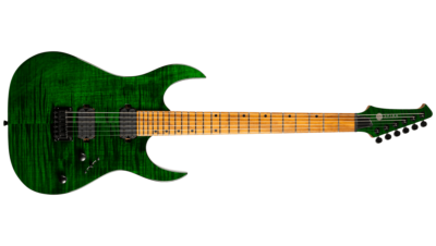 Spira S-450-TGR Electric Guitar - High Performance Rock Machine - Trans Green
