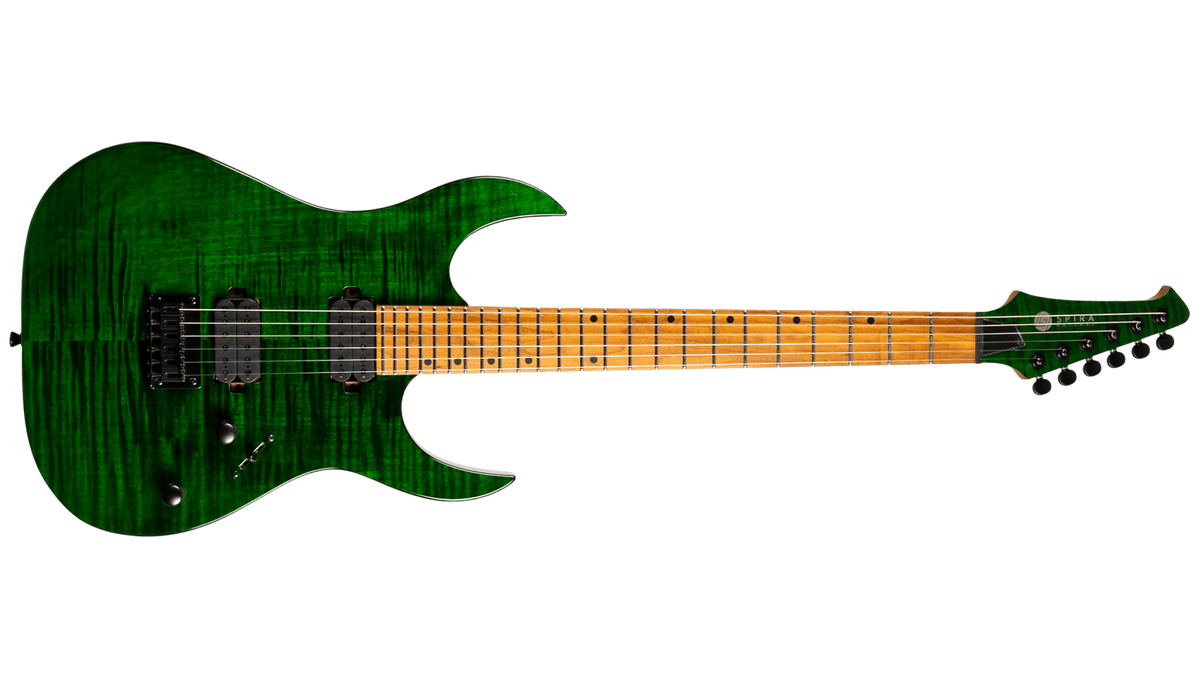 Spira S-450-TGR Electric Guitar - High Performance Rock Machine - Trans Green